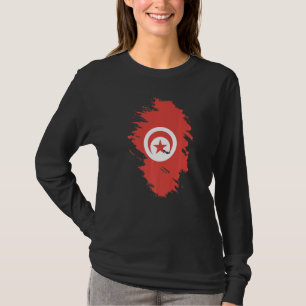チュニジアの国旗の男性女性のための記念品 Tシャツ