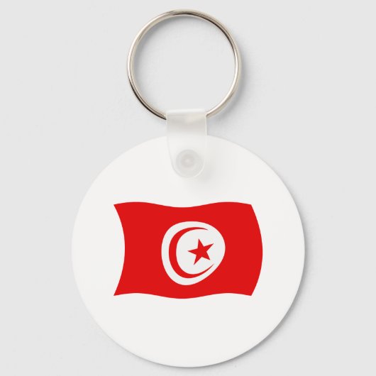 チュニジアの国旗キーチェーン キーホルダー (正面)