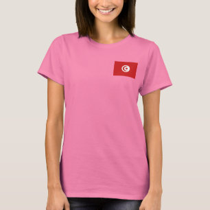 チュニジアの旗および地図dkのTシャツ Tシャツ