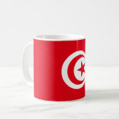 チュニジアの旗のマグ コーヒーマグカップ (正面左)