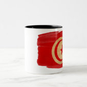 チュニジアの旗のマグ ツートーンマグカップ (中央)
