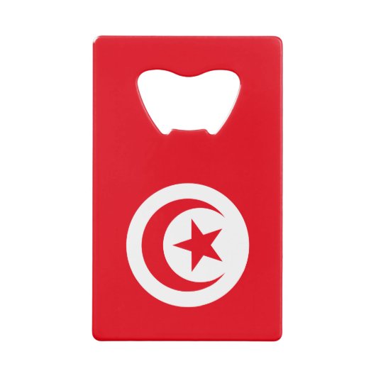 チュニジアの旗 クレジットカード栓抜き (正面)
