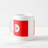 チュニジアの旗 コーヒーマグカップ (正面左)