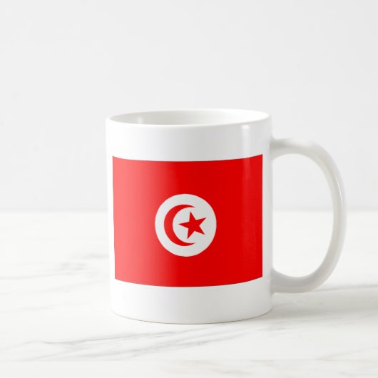チュニジアの旗 コーヒーマグカップ (右)
