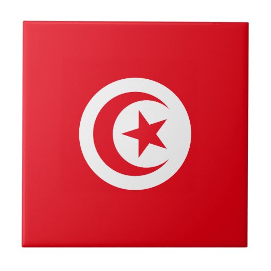 チュニジアの旗 タイル (正面)