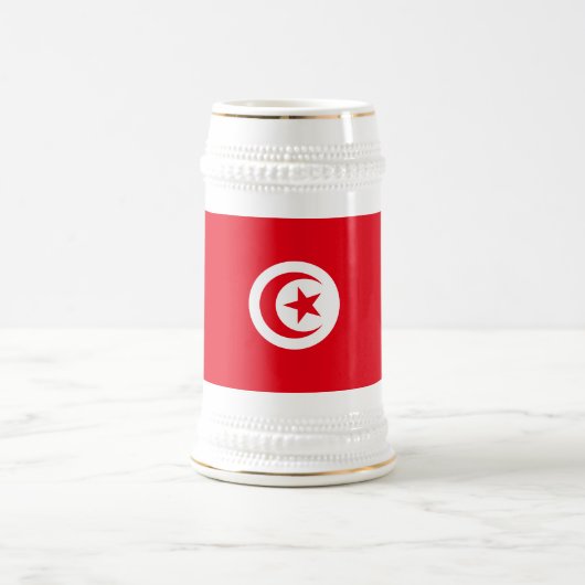 チュニジアの旗 ビールジョッキ (中央)