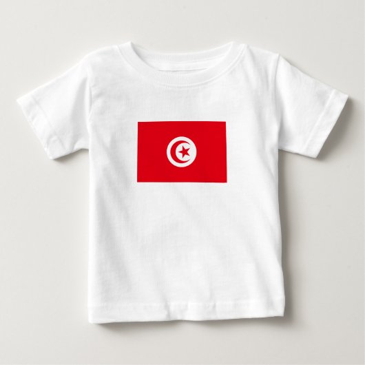 チュニジアの旗 ベビーTシャツ (正面)