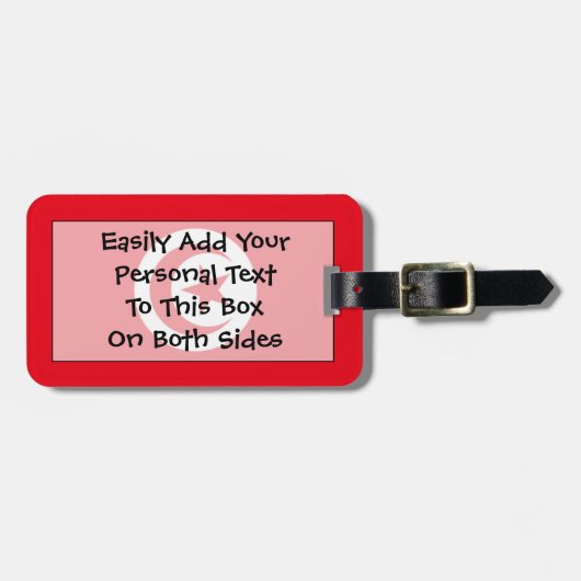 チュニジアの簡単ID個人用フラグ ラゲッジタグ (正面横)