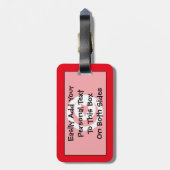 チュニジアの簡単ID個人用フラグ ラゲッジタグ (裏面縦)