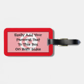 チュニジアの簡単ID個人用フラグ ラゲッジタグ (裏面横)