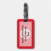 チュニジアの簡単ID個人用フラグ ラゲッジタグ (裏面縦)