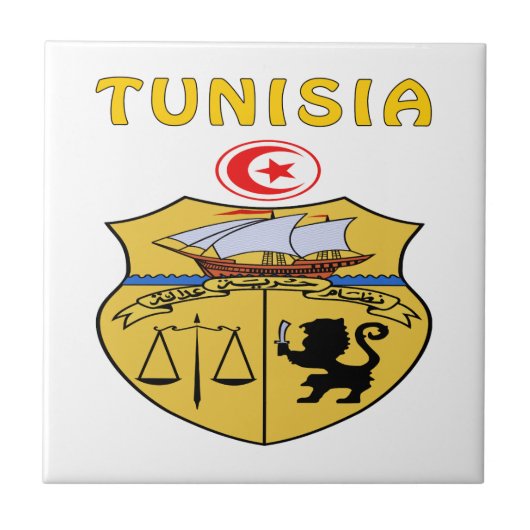 チュニジアの紋章付き外衣 タイル (正面)