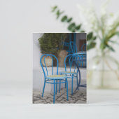 チュニジアのSidi Bou氏によると、カフェ椅子 ポストカード (スタンド正面)