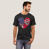 チュニジアアメリカン栽培ハートアメリカ愛国者伝統 Tシャツ (正面フル)