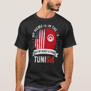 チュニジアアメリカン・パトリオ・ハートはチュニジア出身 Tシャツ