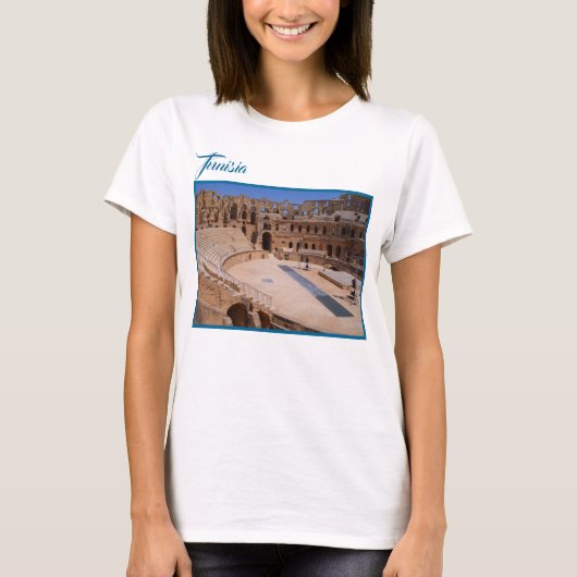 チュニジアエルジェムローマングラディエーター円形劇場 Tシャツ (正面)
