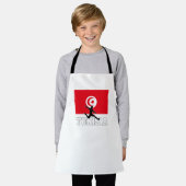 チュニジアサッカーサッカー代表 エプロン (着用した状態)