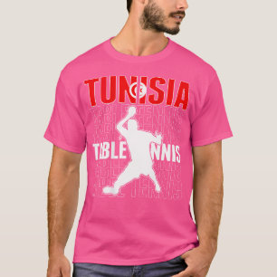 チュニジアテーブルテニスファンJerseyチュニジア国旗Ping Tシャツ