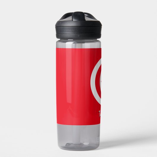 チュニジアボトル愛国心のあるチュニジア国旗 ウォーターボトル (正面)