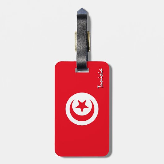 チュニジアラゲッジタグ、愛国的なチュニジア国旗 ラゲッジタグ (裏面縦)