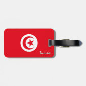 チュニジアラゲッジタグ、愛国的なチュニジア国旗 ラゲッジタグ (裏面横)
