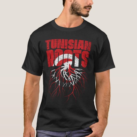 チュニジアルーツチュニジア伝統国旗 Tシャツ (正面)
