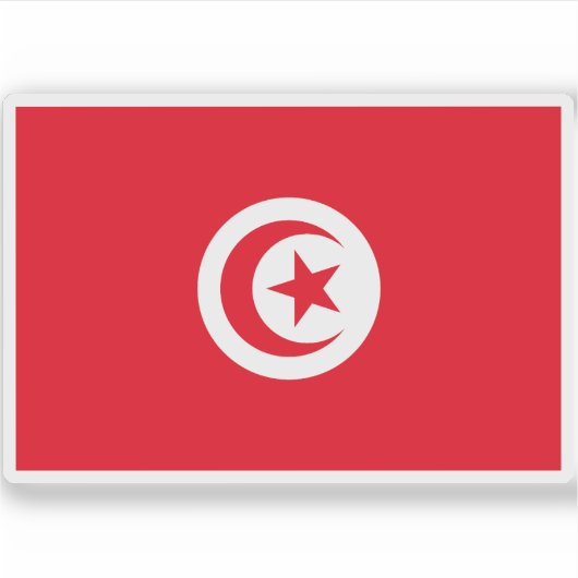チュニジア共和国国旗 シール (正面)