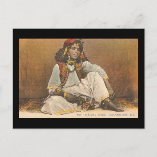 チュニジア出身の若い女性1910 ポストカード (正面)
