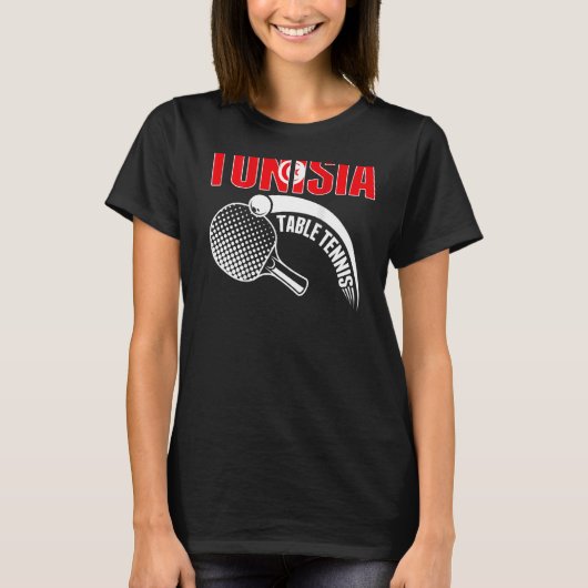 チュニジア卓球チュニジアピンポンチームSupp Tシャツ (正面)