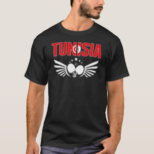 チュニジア卓球支援チュニジアピンポンT Tシャツ