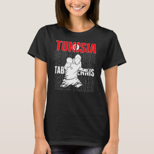 チュニジア卓球支援チュニジアPing Pong Te Tシャツ