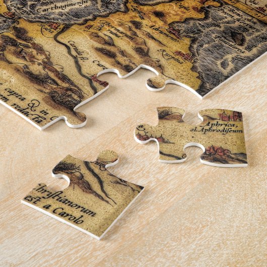 チュニジア及びエジプトの16世紀な地図 ジグソーパズル (側面)