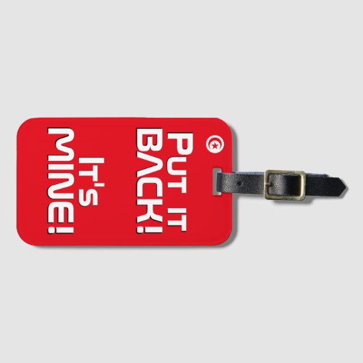 チュニジア国おもしろい旗 ラゲッジタグ (正面横)