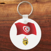 チュニジア国旗のキーチェーン キーホルダー (正面)