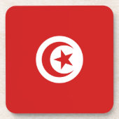 チュニジア国旗のコースター コースター (正面)