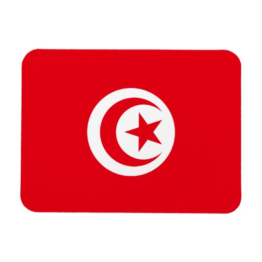 チュニジア国旗のプレミアムマグネット マグネット (横)