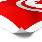 チュニジア国旗のポスタープリント ポスター (角)