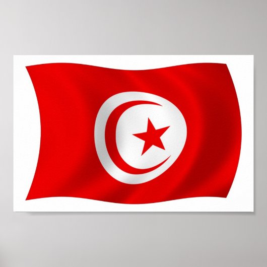チュニジア国旗のポスタープリント ポスター (正面)