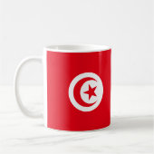 チュニジア国旗のマグカップ コーヒーマグカップ (左)