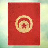 チュニジア国旗のヴィンテージデザイン ウィンドウサイン (シート3)