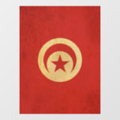 チュニジア国旗のヴィンテージデザイン ウィンドウサイン (シート)