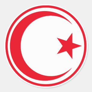 チュニジア国旗の丸みを帯びた丸いシンボル軍の軍隊のnat ラウンドシール