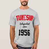 チュニジア国旗の独立お祝い Tシャツ (正面)