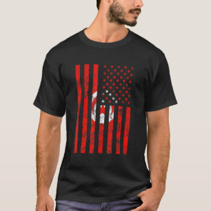 チュニジア国旗サッカーおもしろいチュニジアサッカーファンL Tシャツ