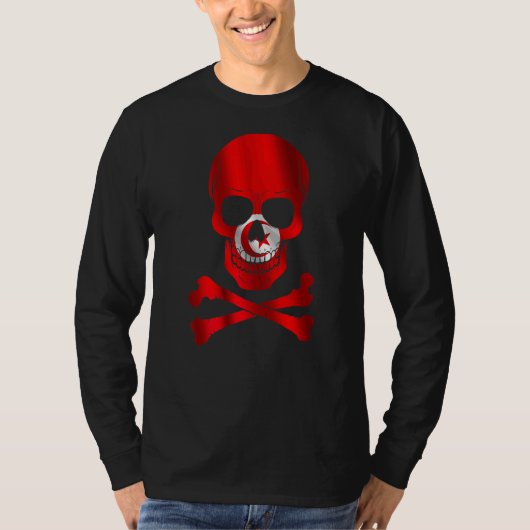 チュニジア国旗デザインスカルチュニジア国旗 Tシャツ (正面)