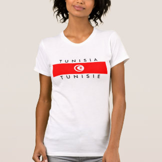 チュニジア国旗名文字記号 Tシャツ