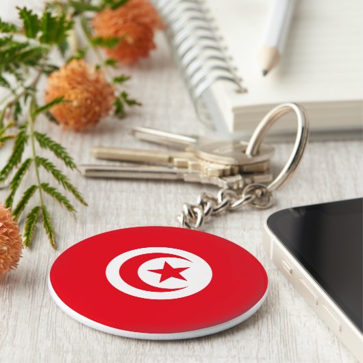 チュニジア国旗 キーホルダー (側面)