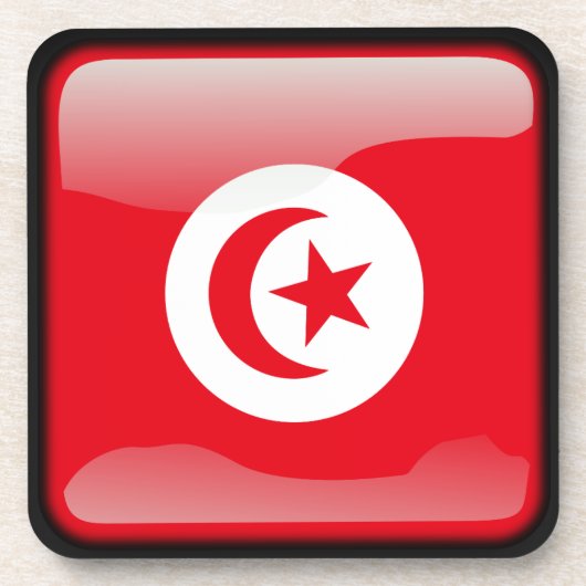 チュニジア国旗 コースター (正面)