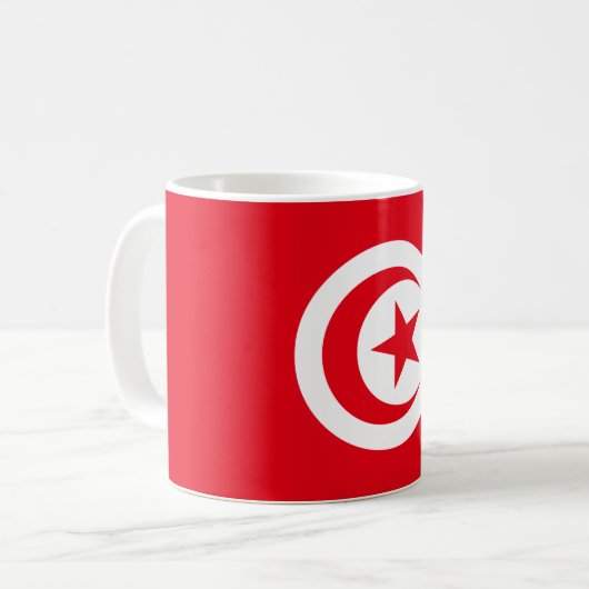 チュニジア国旗 コーヒーマグカップ (正面左)