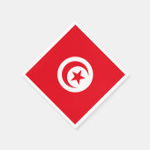 チュニジア国旗 スタンダードカクテルナプキン (角)